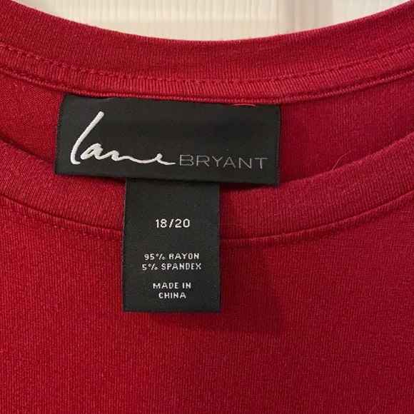 Lane Bryan red/maroon tunic - 3/4 sleeve size 18/20 - Picture 3 of 3